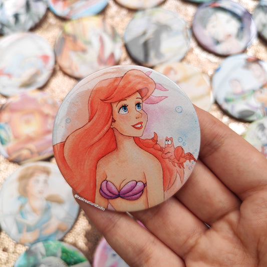 Mermaid Heroine Button Badge Accessory