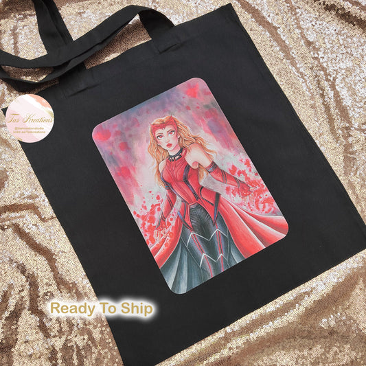 RTS Red Witch Black Tote