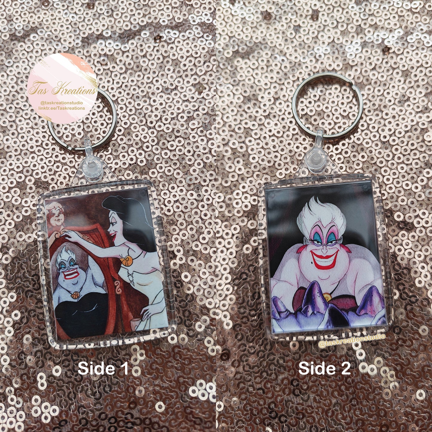 2.4" Sea Witch Double Sided Acrylic Charm Keyring Accessory