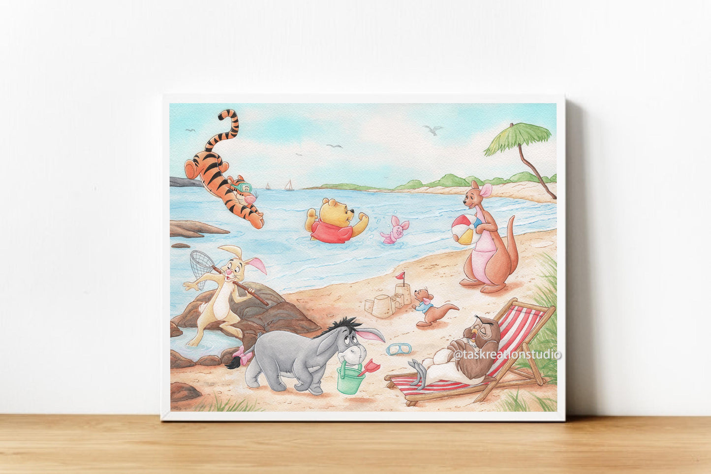 Woodland Beach Day Friends Print