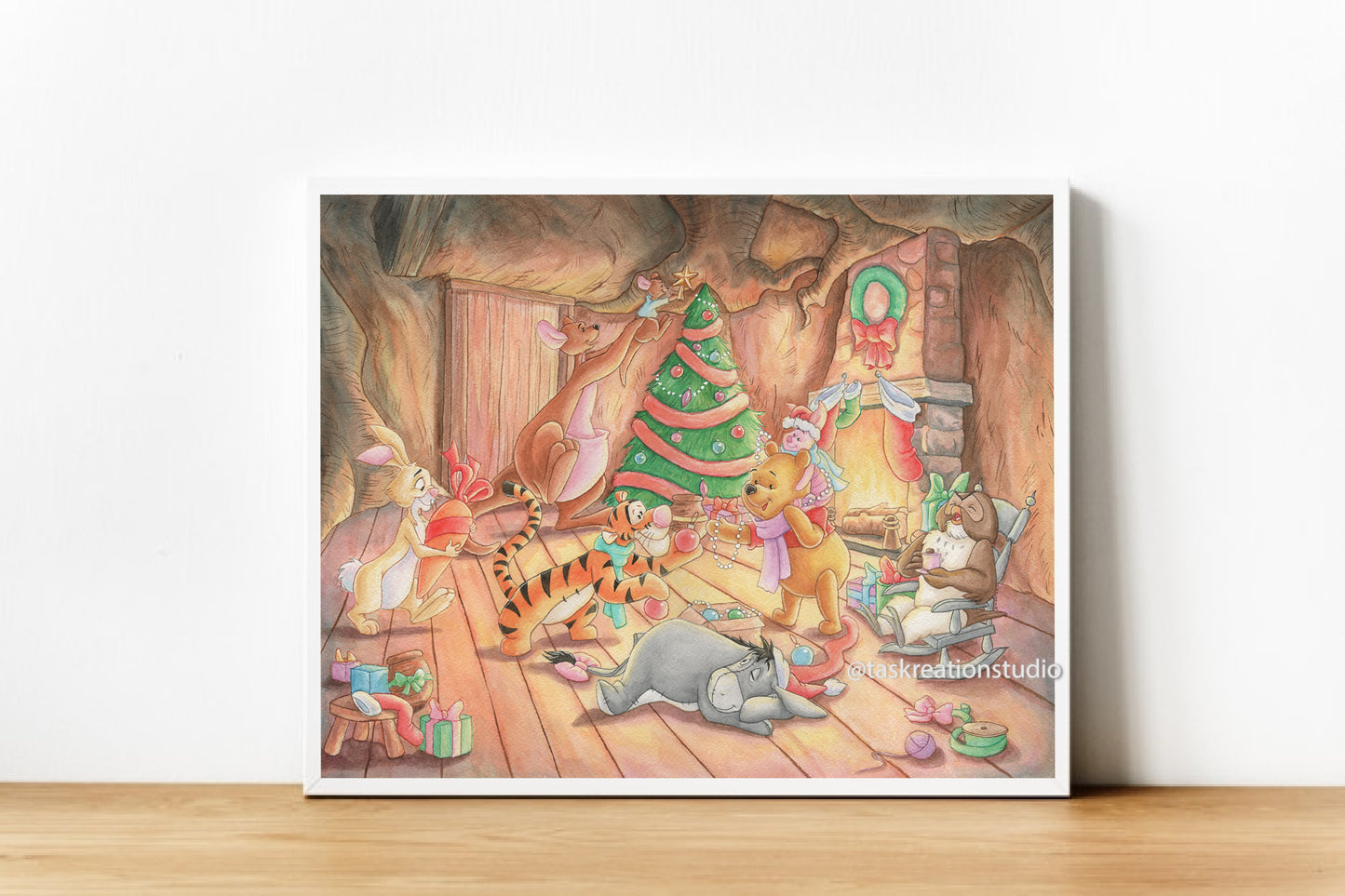 Woodland Christmas Friends Print