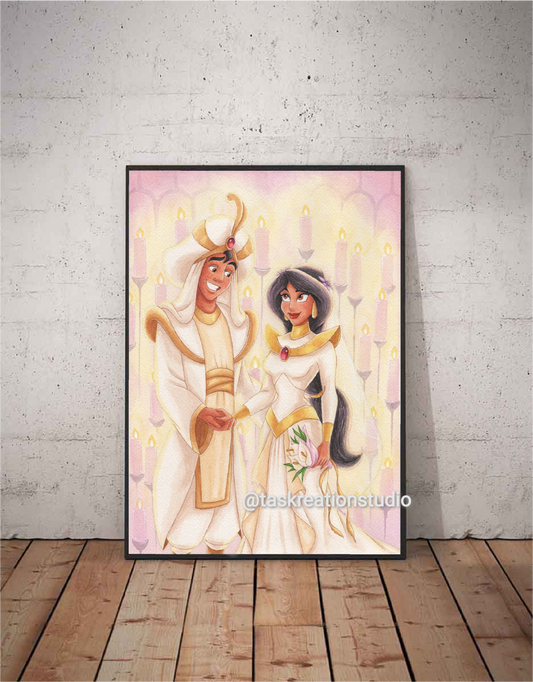 Arabian Bride and Groom Print